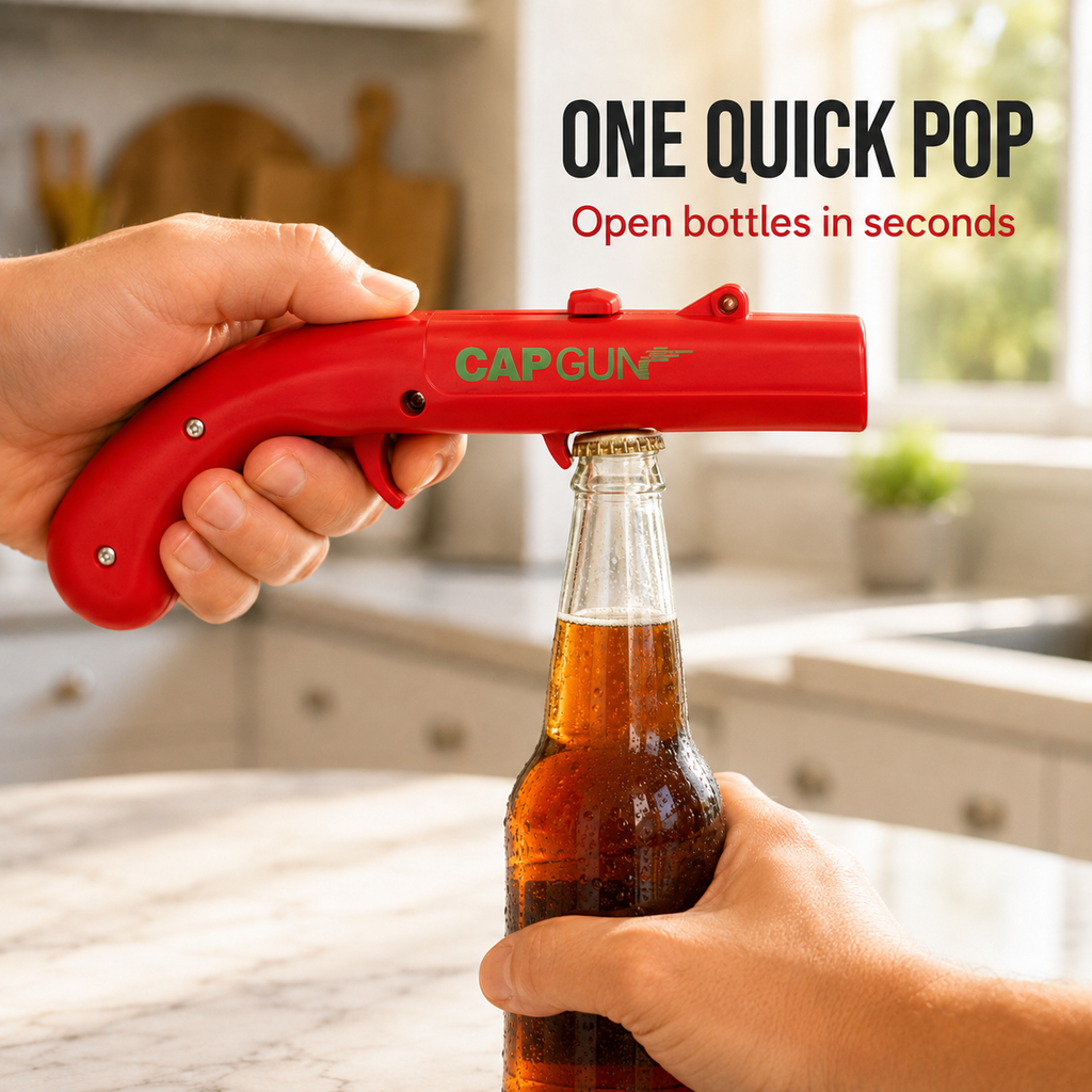 Lightweight Metal Plastic Bottle Cap Opener - 1-Count/2-Count Smooth ABS Kitchen & Bar Utensil, Cap Launcher & Can Opener Tool for Backyard BBQs, College Gatherings, Bottle Opener