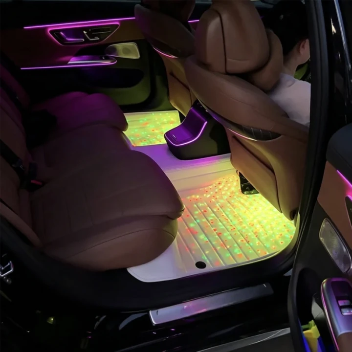 Multicolor Sound-Activated Wireless Car Interior Ambient Lights