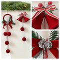 Flocked Red Christmas Bell Ornament