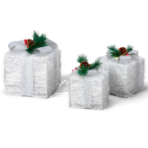 Pre-Lit Christmas Gift Box Set detail
