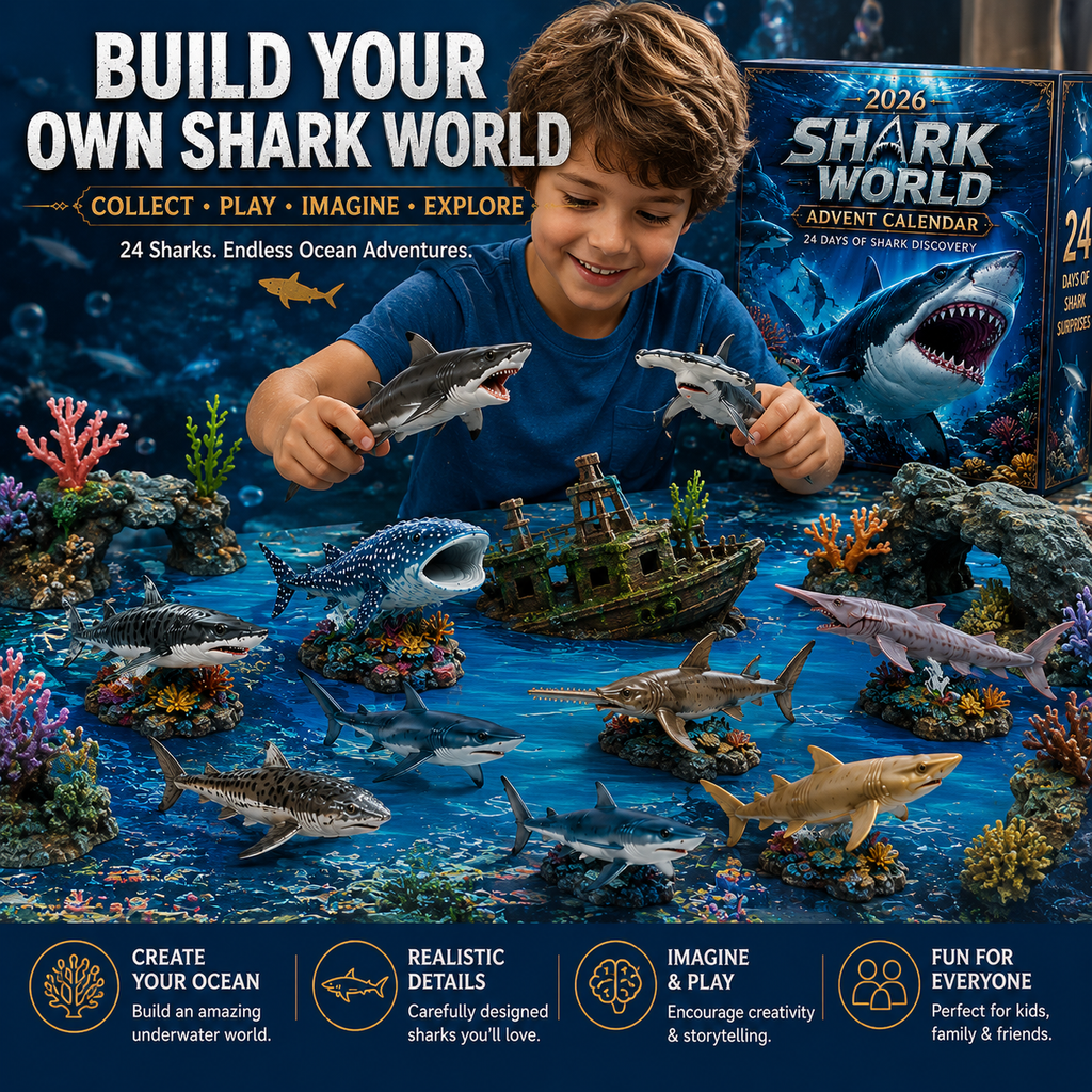 🔥49% Off Today Only-2026 Shark World AdventCalendar