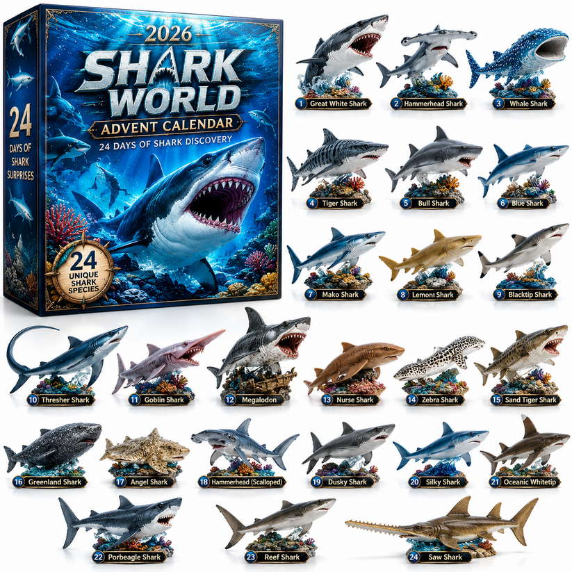 🔥49% Off Today Only-2026 Shark World AdventCalendar