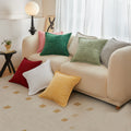 Red Corduroy Christmas Pillow Cover