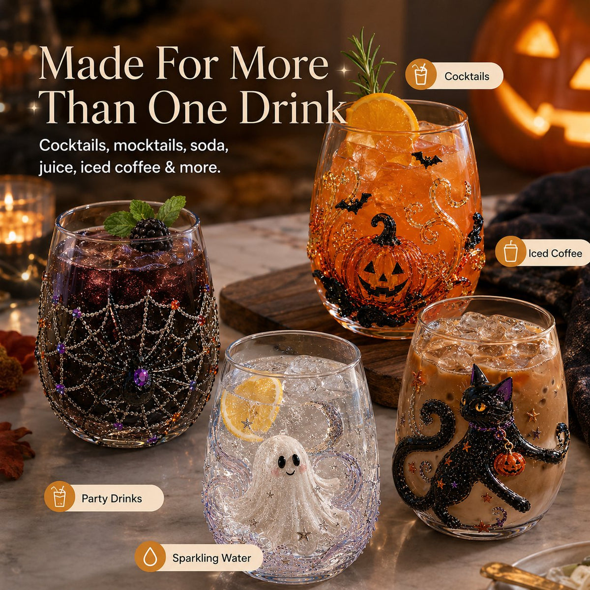 🔥 Last Day 49% OFF – 🎃 3D Halloween Glassware Collection | Spooky Designs, Festive Sips & Cozy Fall Moments